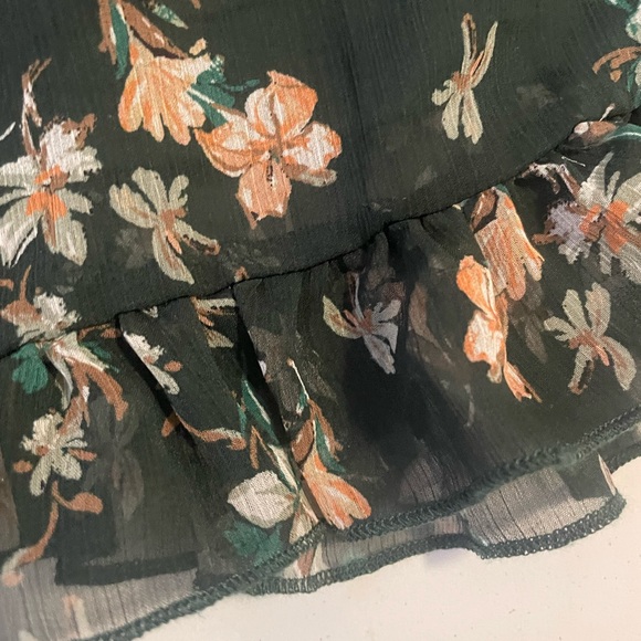 Lulu's Floral Green Midi Dress - Picture 6 of 10